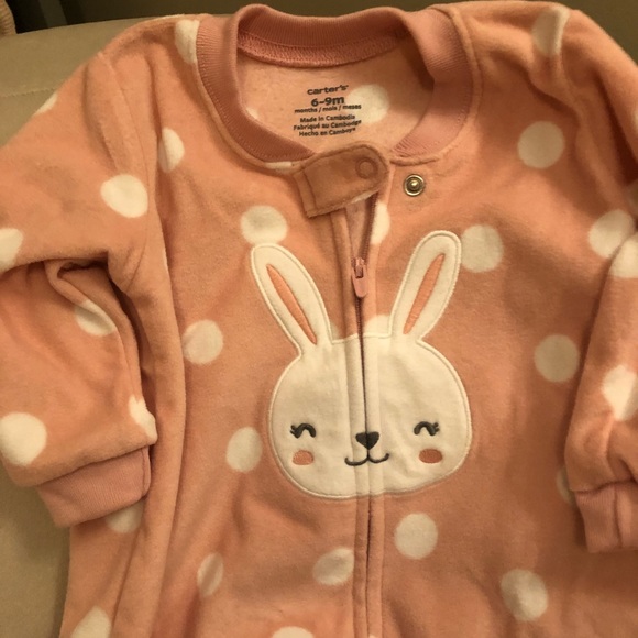 Baby Polka Dot Bunny Fleece Sleep Bag - Picture 4 of 5